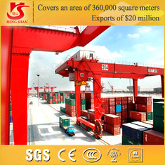China 5-50/10ton Capacity Double Girder Rail Mounted Container Gantry Crane supplier