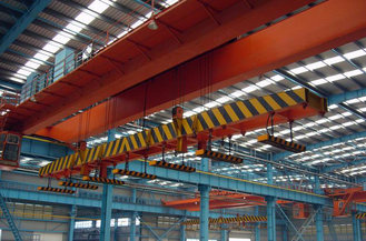 China workshop motor-driven 40ton double girder electromagnetic overhead crane supplier