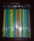 24cmPlastic Flexible Drinking Straws, assorted solid color bendy straw , pack of 500ct