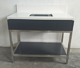 304# polished finish stainless steel metal hotel bathroom vanity cabinet /bathroom cabinet