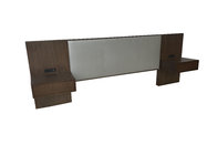 Walnut wood veneer with upholstery king size headboard with night stand of hotel bedroom furniture,hospitality casegoods