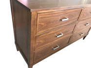 Walnut wood veneer MDF wooden 6-drawer dresser.console cabinet,hotel bedroom furniture,hospitality casegoods