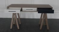 Formica laminate 3-drawer solid wood writing desk for hotel bedroom furniture,hospitality casegoods