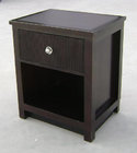 HPL top with solid wood edg 1-drawer dark finish night stand,bedside table,hotel bedroom furniture,hospitality casegoods