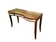 Luxury design 2 tone finish 3-drawer Wooden writing desk for hotel bedroom furniture,hospitality casegoods