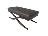 X shape blind tufted pu/leather upholstery bench,bed end bench for hotel bedroom,soft seating for hotel bedroom