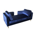 2018 New model blue couch velvet upholstery living room sofa furniture for wedding rental sofa