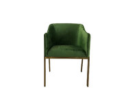 Green velvet gold metal base hot sale simple design luxury dining chair