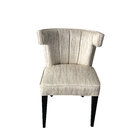 French Style new design classic white dining chair with linen fabric chair dining