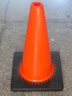 Standard 28" High Solid Orange BLACK BASE Flexible Road cone Safe cone manufacture offer