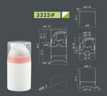 PP plastic cream airless bottle with airless pump, UniAirless dispenser  MACRO round 50 ml