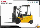 China Four wheel Electric Forklift Truck  500mm load center With pneumatic tyres / 3 tonne forklift distributor