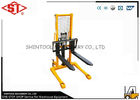 Super market Hand Pallet Stacker truck with rigidity mast steel  / Ajustable Fork for sale