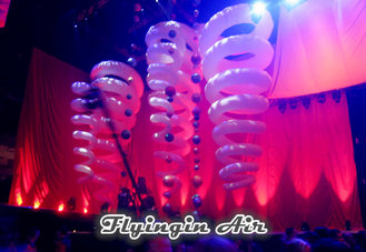 Hanging Spiral Decorative Inflatable Light for Stage, Music and Events