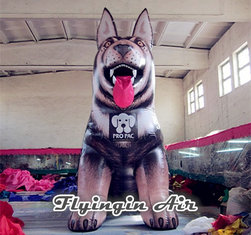 Cute Inflatable Dog Model, Inflatable Siberian Husky for Outdoor Display