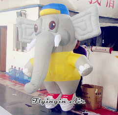 Cute Cartoon Inflatable Puppet, 2m Height Inflatable Elephant for Sale