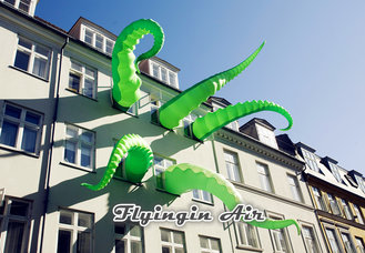 Green Inflatable Octopus Legs for Buildings and Windows Decoration