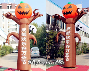 Advertising Inflatable Pumpkin Column for Halloween Banner Show