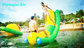 Hot Water Amusement Inflatable water seesaw for Outdoor Sports