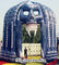 Large Inflatable Demon Skull Arch with Shark Teeth for Halloween and Events