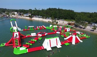 China Outdoor Floating Airtight Inflatable Water Park Games For Adults EN15649 supplier