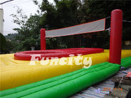0.55mm PVC Tarpaulin Colorful Inflatable Sport Games For Inflatable Volleyball Court