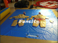 PVC Inflatable Sport Games , 1.2m / 1.5m Orange / Yellow Kids Sumo Suit