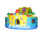 Happy Elephant Kingdom Inflatable Fun City With Inflatable Slide / Bouncer House