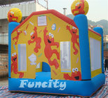 Colorful PVC Tarpaulin Inflatable Jumping Castle With Silk / Digital Printing