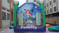 Mermaid Themed Kids Inflatable Castle Bouncer Commercial Grade PVC Anti UV