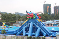 Dragon Theme Inflatable Water Slide For Adults / Kids 0.55mm PVC Tarpaulin