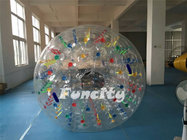 Transparent Inflatable Water Roller , Colorful String Inflatable Aqua Rolling Ball