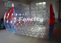 PVC Seashore Inflatable Water Roller with Colourful entrance and protection net