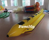 Amusement 0.9 PVC Tarpaulin Black And Yellow Inflatable Banana Boat Fly Fish