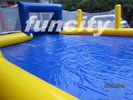 Waterproof Adults Blue Inflatable Water Soccer Field Fire Retardant