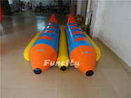 0.9mm Pvc Tarpaulin Inflatable Fly Fish , Double Tubes Inflatable Banana Boat