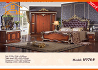 New Gold Wooden Royal and Luxury King Size antique Bedroom Furniture Set Bed with Nightstand