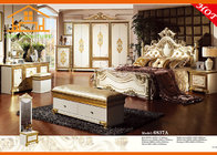 antique Wholesale low price hand painted Classic Wood Hand Carved veneer indian double bed bedroom furniture set designs