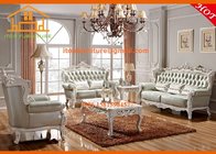 Dubai latest antique wooden top grain leather corner sofa furniture design