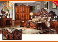American style Solid oak antique wooden cheap furniture bedroom set