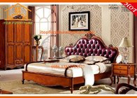 Fancy antique luxury hand made wood carving bedroom furniture sets