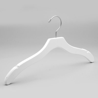 China customized white  wooden hanger for dress supplier