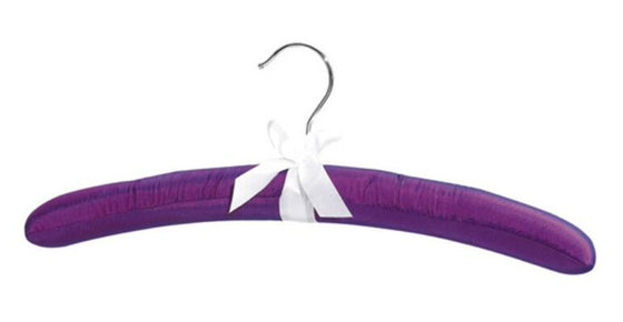 China Purple cotton Clothes Garment Hanger with bow supplier