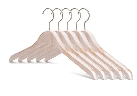 China White Washed Wooden Coat Hanger For Brand supplier