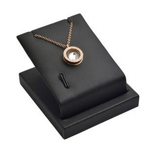 China Black Leatherette Jewelry Display Stands Small Size For Necklaces / Rings supplier