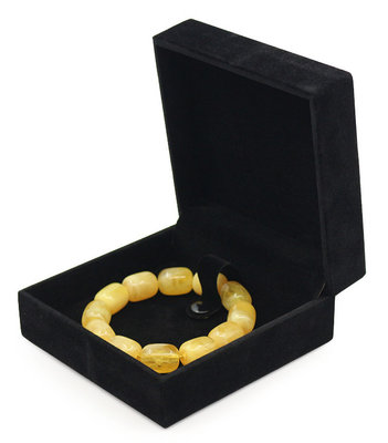 China Pearl Bracelet Black Velvet Jewelry Box ROHS Certificated Cufflink Storage Case supplier