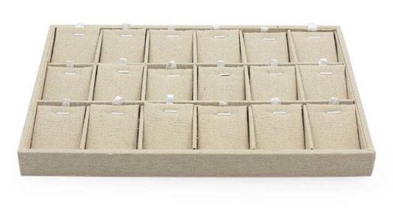 China Manmade Jewelry Organizer Trays 35*25*2.5cm Dimension Customized Compartment Trays supplier