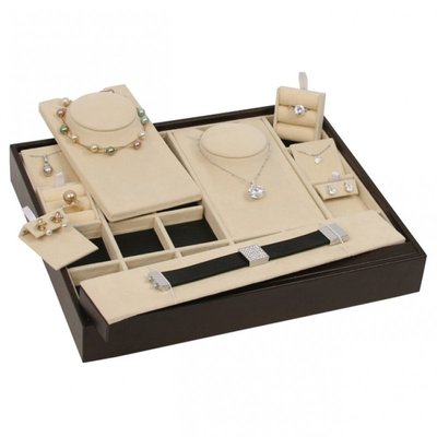 China Luxury Leatherette Jewelry Storage Trays Environmental PU Painting Free Design supplier