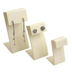 China White Leather Earring Display Stands Jewelry Combination Sets Shop Displaying supplier