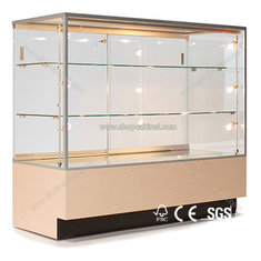China High end jewelry display cabinet with lights for jewelry store supplier